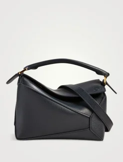 Small Puzzle Edge Leather Bag