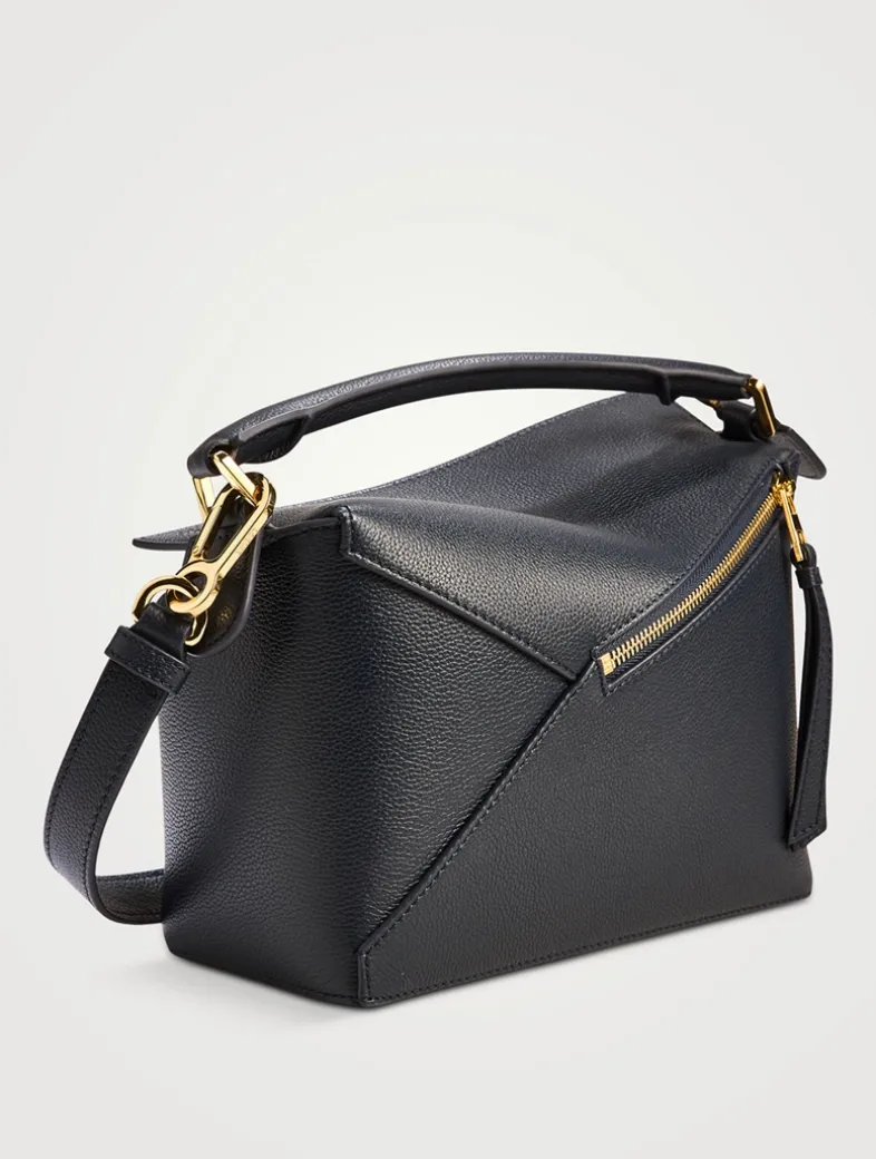 Small Puzzle Edge Leather Bag