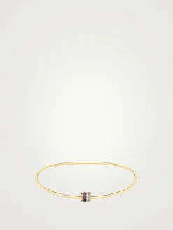 Small Quatre Classique 18K Gold Necklace With Brown PVD And Diamonds