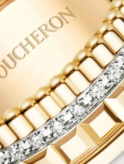 Small Radiant Edition Quatre Gold Ring With Diamonds