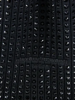 Small Ryan Crystal Rib-Knit Shoulder Bag