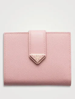 Small Saffiano And Smooth Leather Wallet