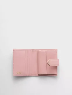 Small Saffiano And Smooth Leather Wallet