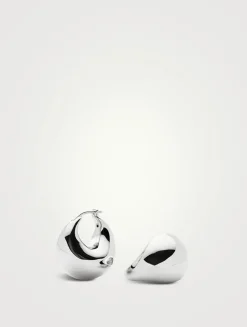 Small Sculptural Chubby Dome Hoop Earrings