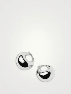 Small Sculptural Chubby Dome Hoop Earrings