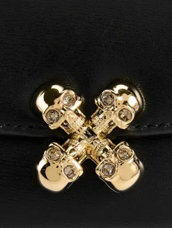 Small Skull Flower Leather Bag