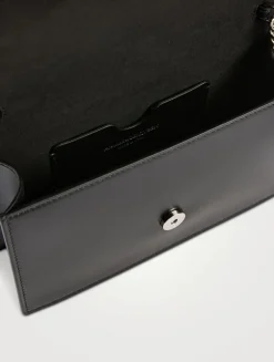 Small Skull Studded Leather Crossbody Bag