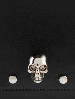 Small Skull Studded Leather Crossbody Bag