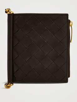 Small Solstice Intrecciato Leather Bifold Wallet