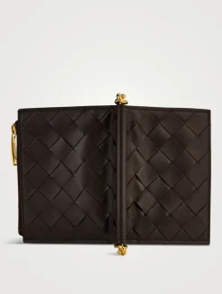 Small Solstice Intrecciato Leather Bifold Wallet