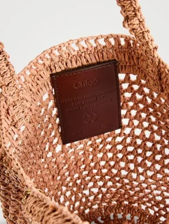 Small Summer Banana Raffia Tote Bag