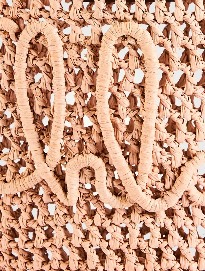 Small Summer Banana Raffia Tote Bag