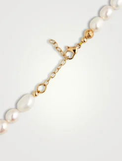 Smiley Face Beaded Pearl Choker Necklace