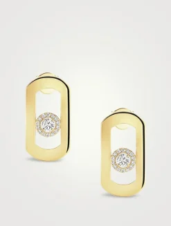 So Move 18K Gold Earrings With Diamonds