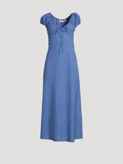 Sofia Voile Dress In Check Print