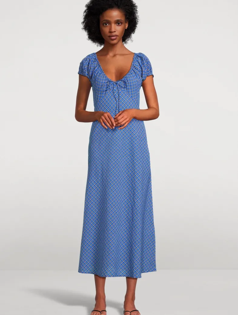 Sofia Voile Dress In Check Print