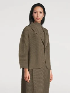 Soft Fold Pleats Cardigan