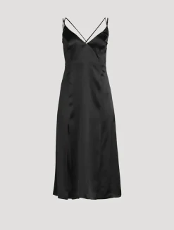 Soie Tie-Back Silk Slip Dress