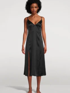 Soie Tie-Back Silk Slip Dress