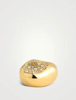 Solanales Crystal Pebble Ring