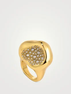 Solanales Crystal Pebble Ring