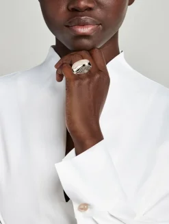 Solanales Crystal Pebble Ring