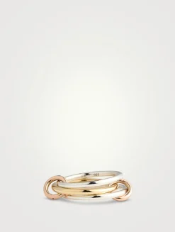 Solarium SG Sterling Silver And 18K Gold Stacked Ring