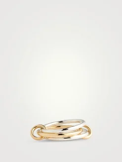 Solarium SY Silver And 18K Gold Stacked Ring