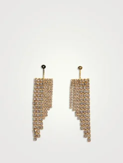 Solitaire Studs With Tassel Ear Jackets