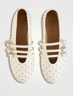 Sostud Leather Mary Jane Ballet Flats