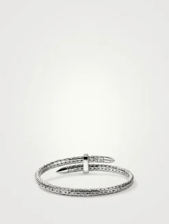 Spear Blue 5.5mm Cuff Bracelet With Blue Sapphire