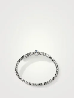 Spear Blue 5.5mm Cuff Bracelet With Blue Sapphire