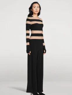 Spliced Straight-Leg Jumpsuit