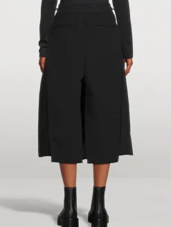 Split-Leg Cropped Trousers