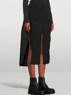 Split-Leg Cropped Trousers