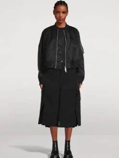 Split-Leg Cropped Trousers