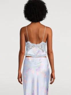 Spritely Satin Cami In Floral Print