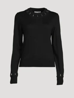 Stapled Wool And Silk Sweater