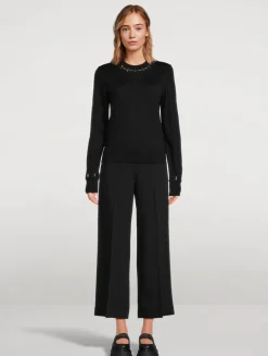 Stapled Wool And Silk Sweater