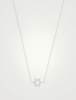 Star Of David Silver Chain Necklace