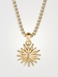 Starburst Charm In 18k Yellow Gold