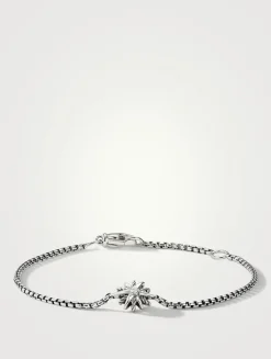Starburst Kids Bracelet In Sterling Silver With Center Diamond