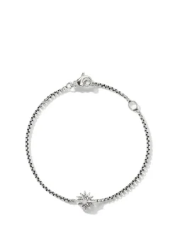 Starburst Kids Bracelet In Sterling Silver With Center Diamond