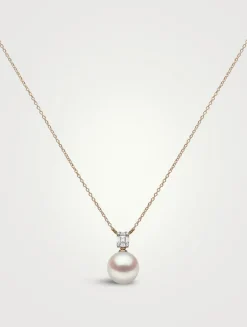 Starlight 18K Gold South Sea Pearl Necklace With Diamonds