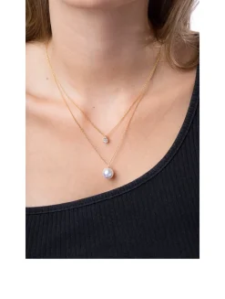 Starlight 18K Gold South Sea Pearl Layered Necklace With Diamonds