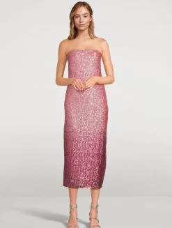 Stasia Ombré Sequin Midi Dress