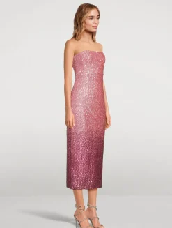 Stasia Ombré Sequin Midi Dress