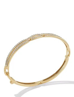 Stax Linked Bracelet In 18k Yellow Gold With Diamonds, 7mm