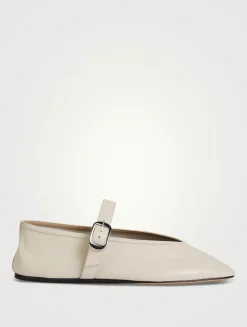 Stella Leather Mary Jane Ballet Flats