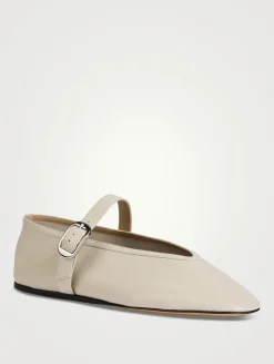 Stella Leather Mary Jane Ballet Flats